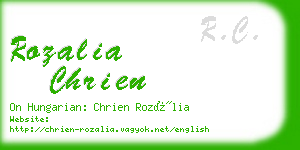 rozalia chrien business card